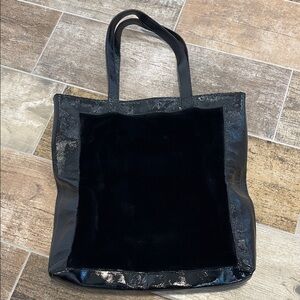 Di Lorenzo Womens Black Genuine Leather Tote bag Handbag made in Italy